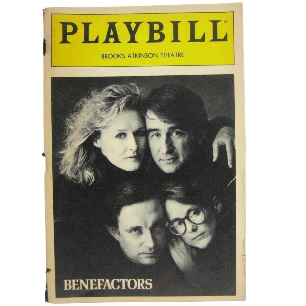 Benefactors Playbill January 1986 Glenn Close Sam Waterson Mary Hurt